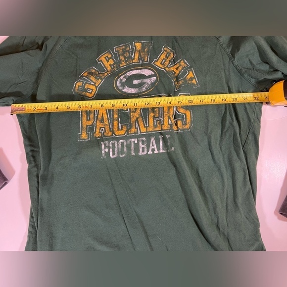 NFL Green Bay Packers green ls tshirt gray waffle Y2K vibe sz XL grunge - Picture 5 of 6
